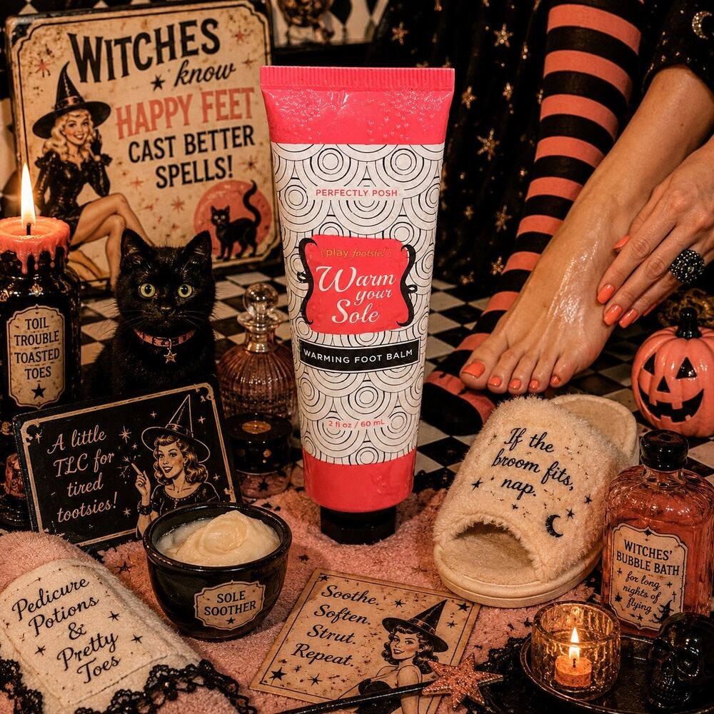Perfectly Posh Warm Your Sole Warming Foot Balm 2 oz Discontinued Sealed Rare